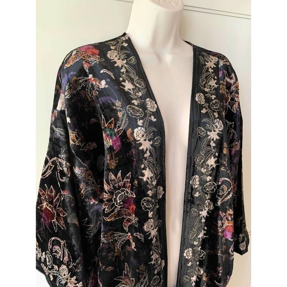 CHICO'S Travelers Velvet Kimono Jacket- NWT- SZ XXS/XS